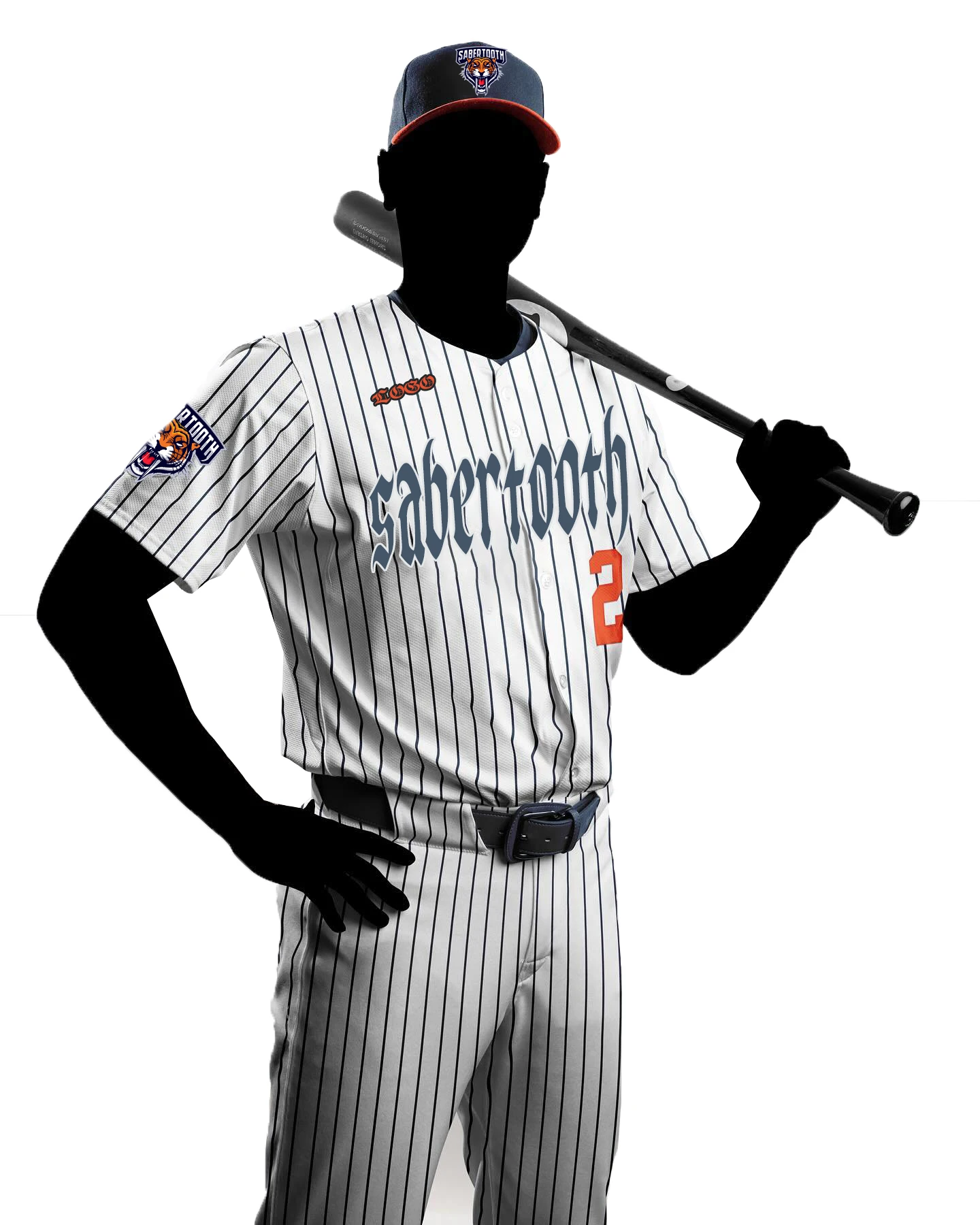 Oem Custom Logo Breathable Baseball Jersey Retro Sublimation Contest Stripe Saber Toothed Tiger Player Baseball Jersey