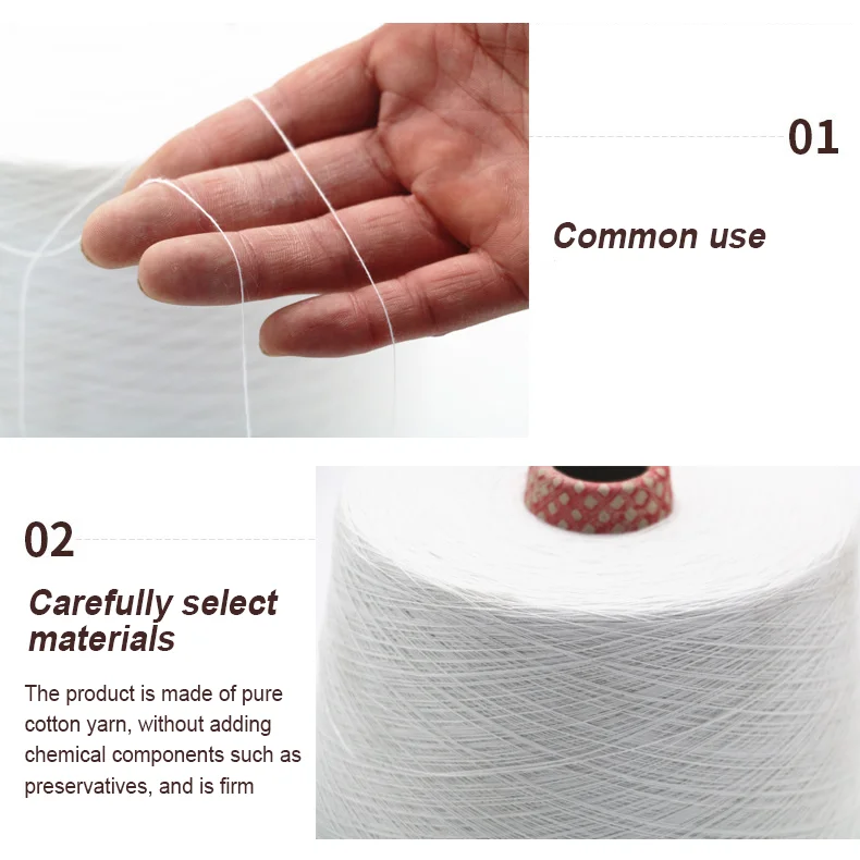 White Color Cotton Compact Combed Yarn Bleached Cotton Combed Yarn 30s 40s 50s 60s 80s