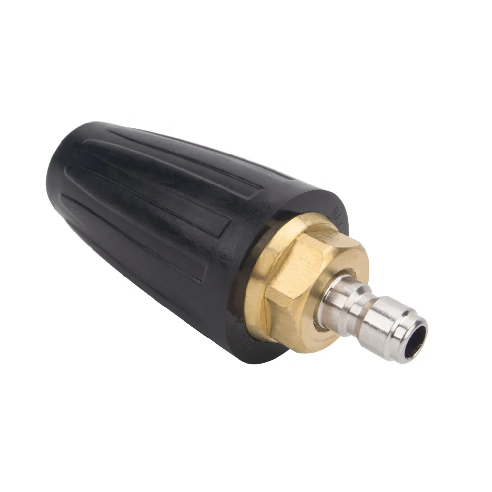 Pressure Washer Brass Rotating Nozzle Turbo Nozzle High Pressure Cleaner Car Wash Spray Nozzle 207bar 3000psi