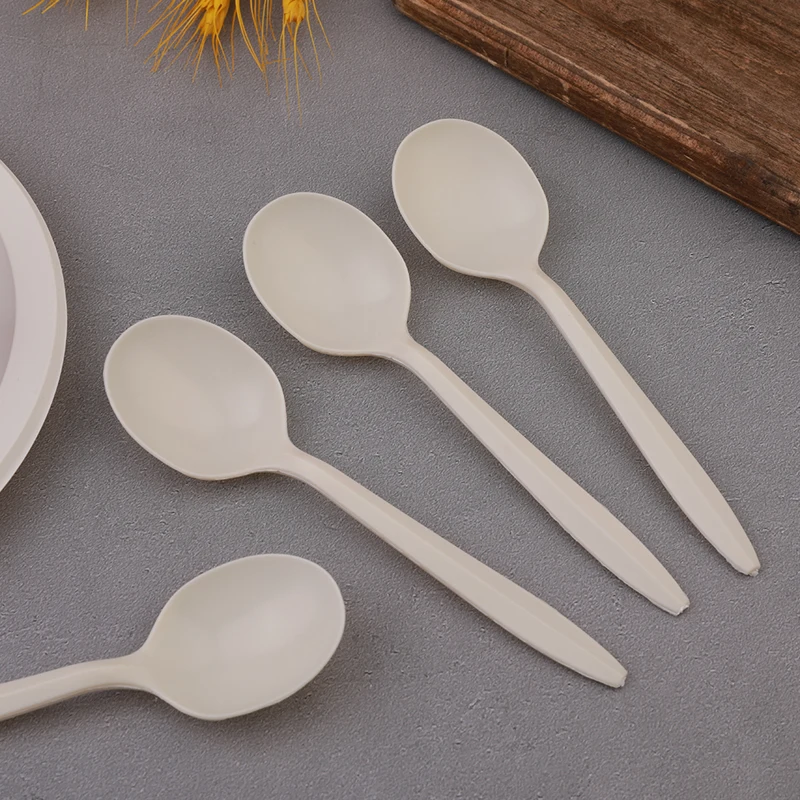 Best Selling Products Biodegradable Corn Starch Soup Spoon compostable cornstarch forks spoons spork