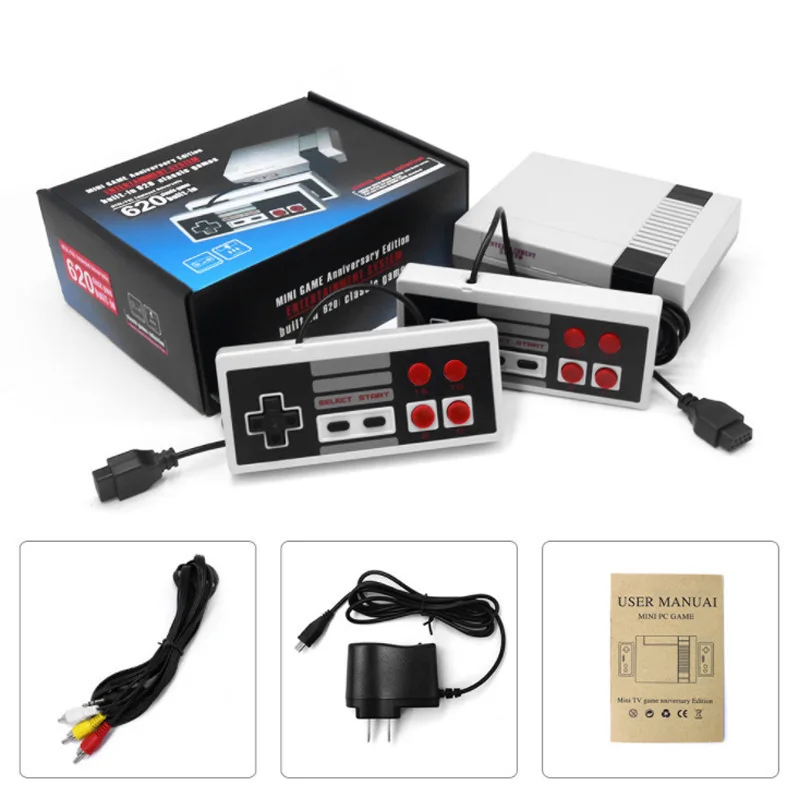 Dropshipping Mini Console Built-in 620 Classic Games Retro 8 bit Tv Handheld Game Player Family Video Game Console