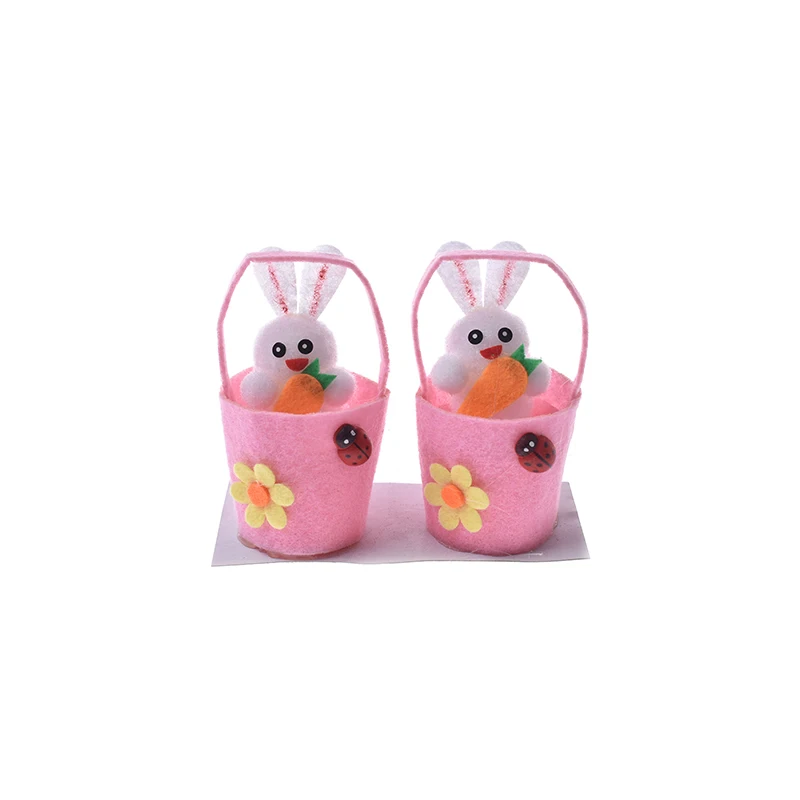 Hot Selling Lovely Easter Basket Easter Bunny Rabbit Decoration Set