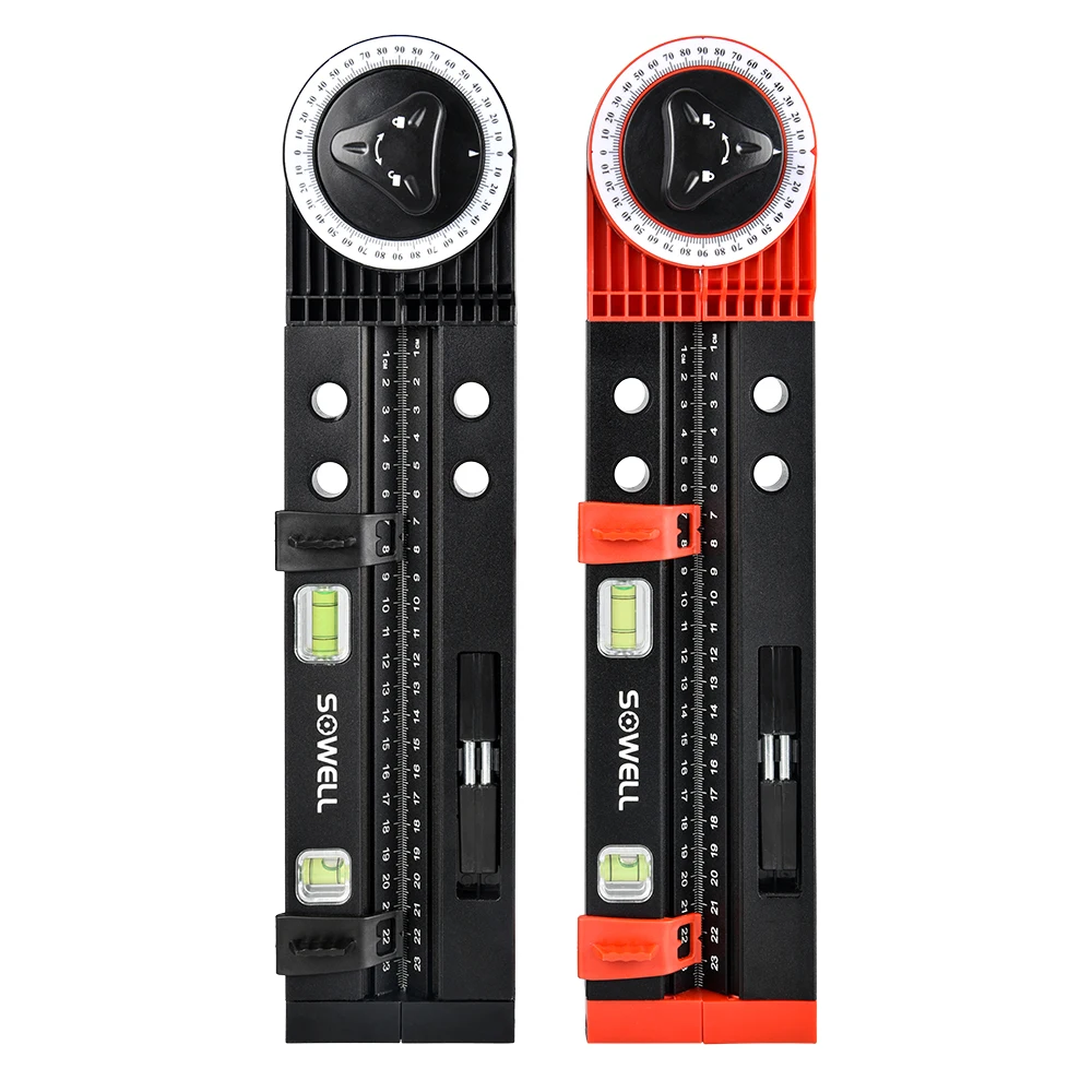 Black Color Plastic Miter Saw Protractor Portable 360 Degree Compass Gauge /Angle Finder Measuring Tool