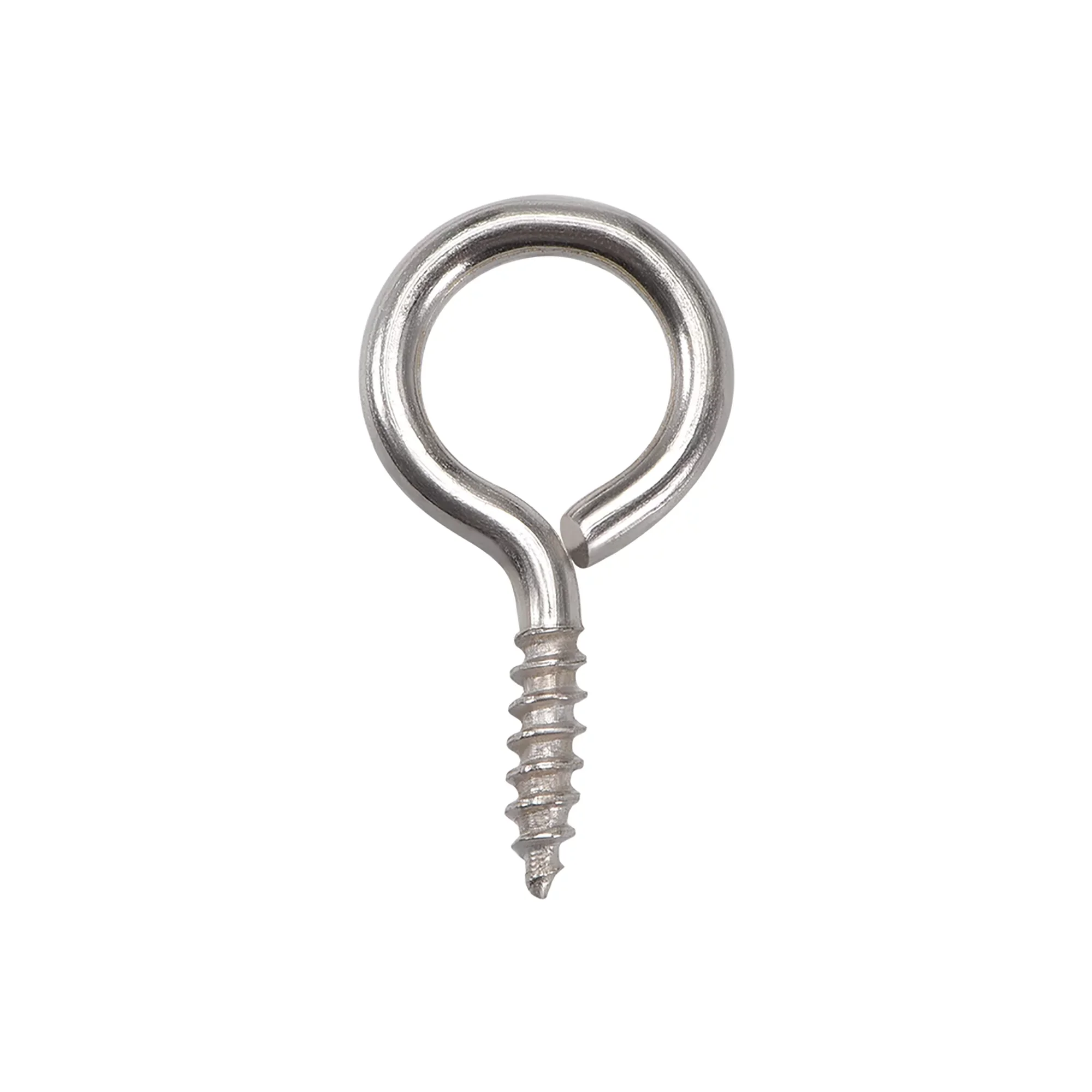 YH Factory Customized Heavy Duty Eye Hooks Screw Stainless Steel Eye Hook Screws Self Tapping Eyelet Screw in Eye Bolt for Wood