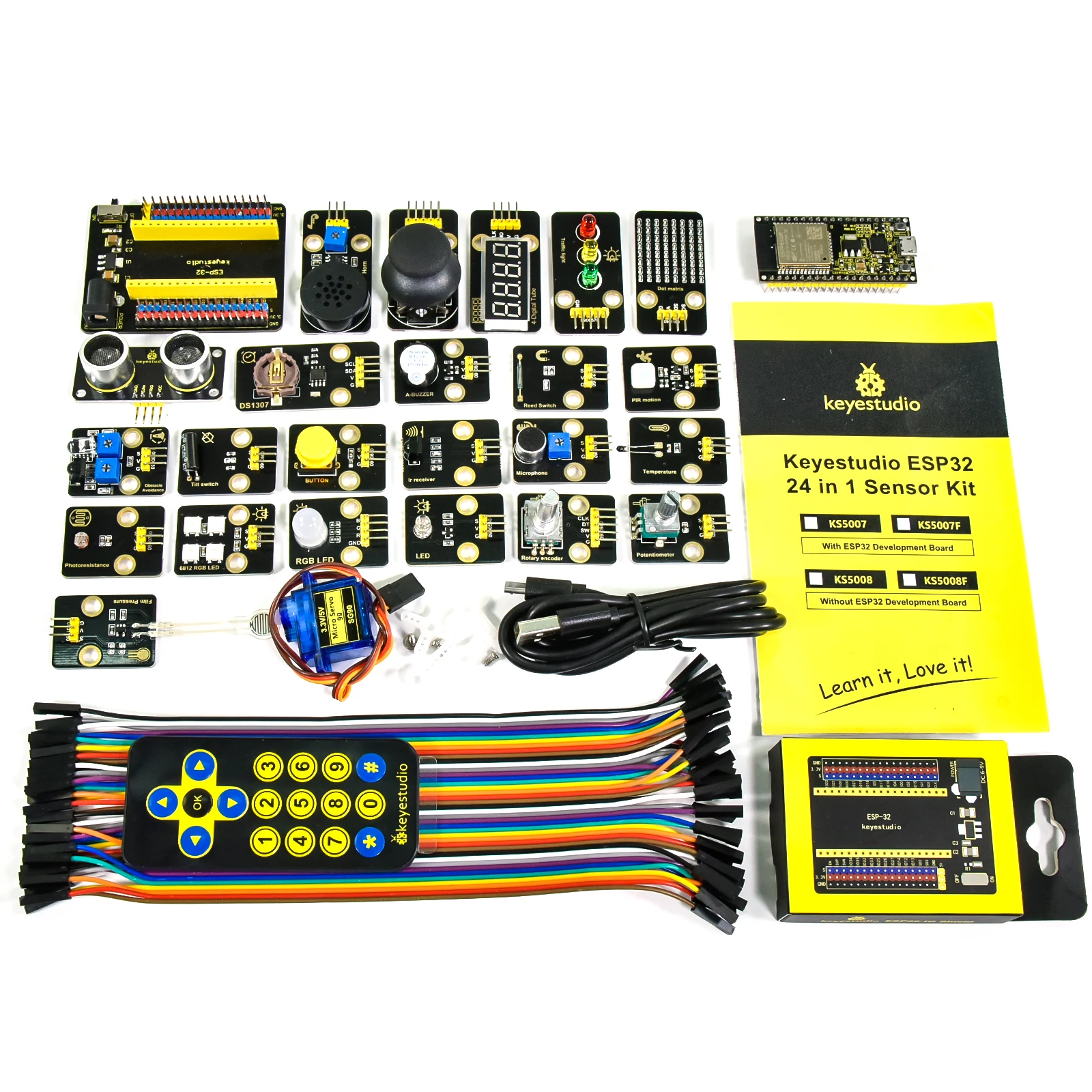 Keyestudio ESP32 24 in 1 Sensor Kit Electronic DIY Sensor Starter Kit For Arduino
