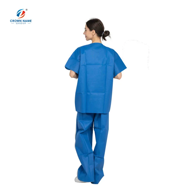 Custom made purple V-neck surgery hospital scrubs uniforms sets nursing