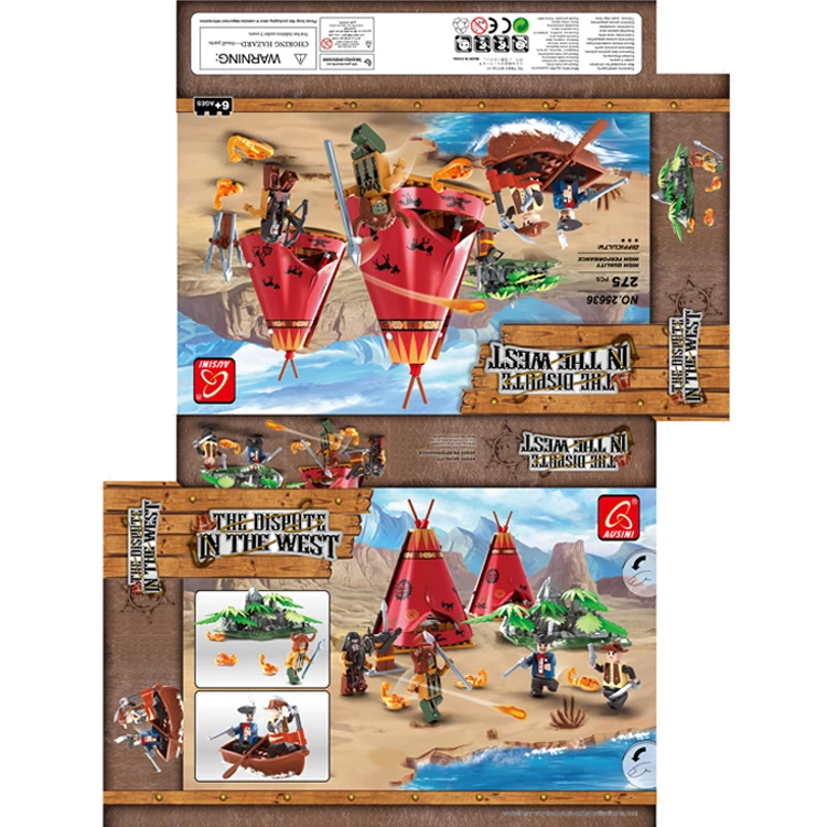construction toy series plastic boat pirate knife building block for 7 years old