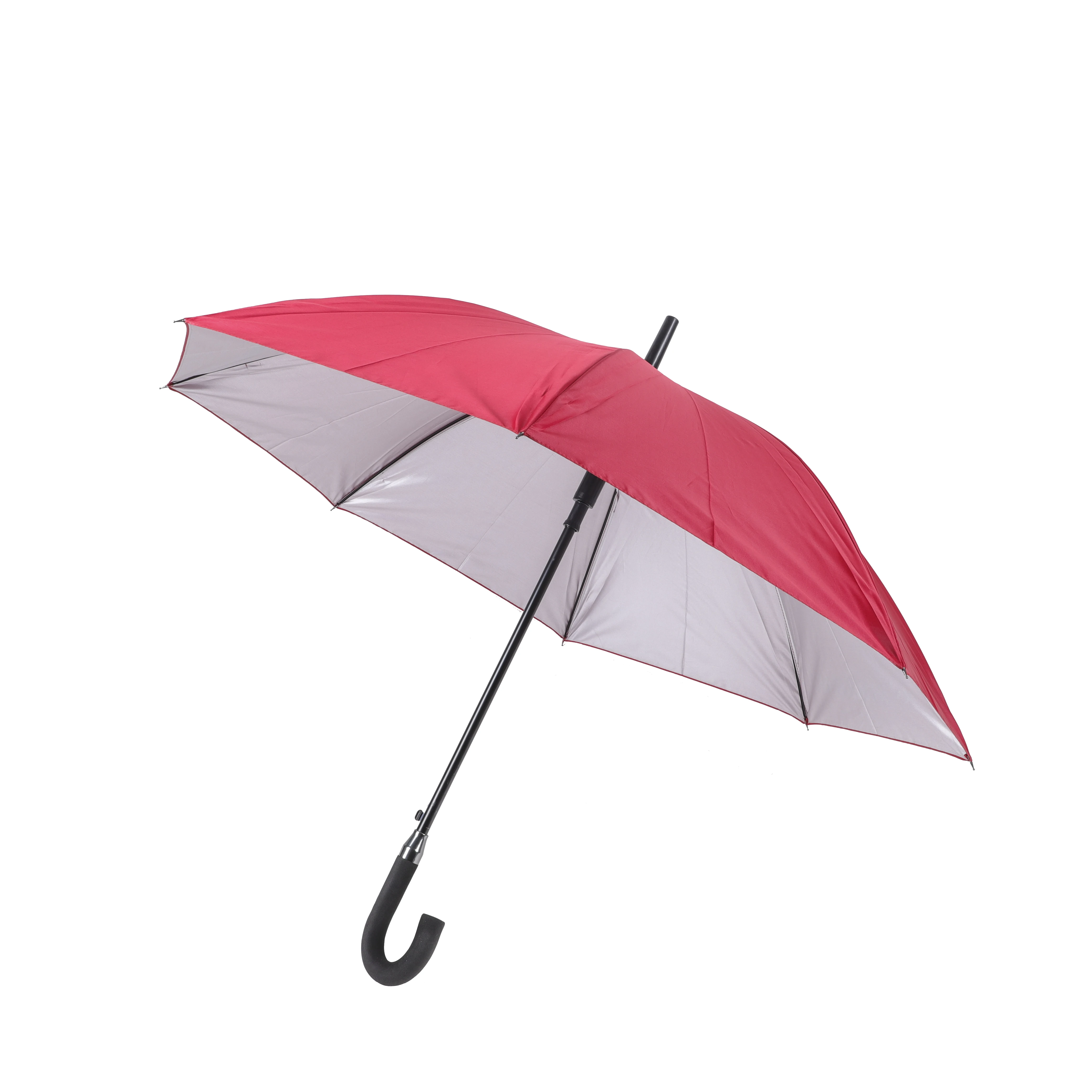 27inch*8k 190T pongee fabric with  silver coating Sunproof  Straight Umbrella with EVA handle