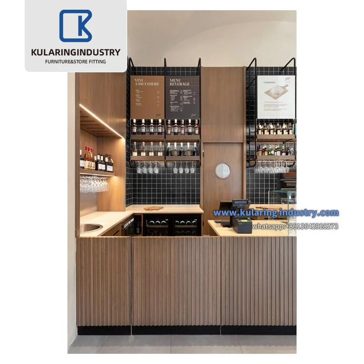 2022 Small Bakery Shop Interior Design Cake Display Counter Cafe Pastry Shop Furnitures For Sale