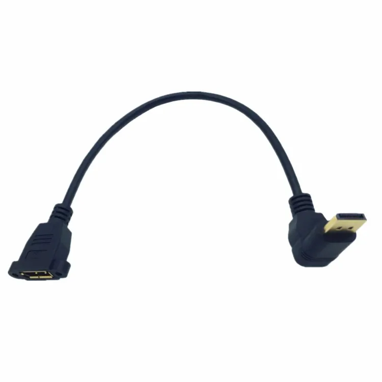 DisplayPort DP Male to Female 90 Degree Up Down Angled Extension Cable