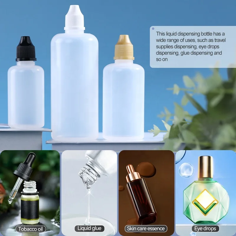 Squeeze Applicator 60 ml 120ml pe plastic bottle with  cap
