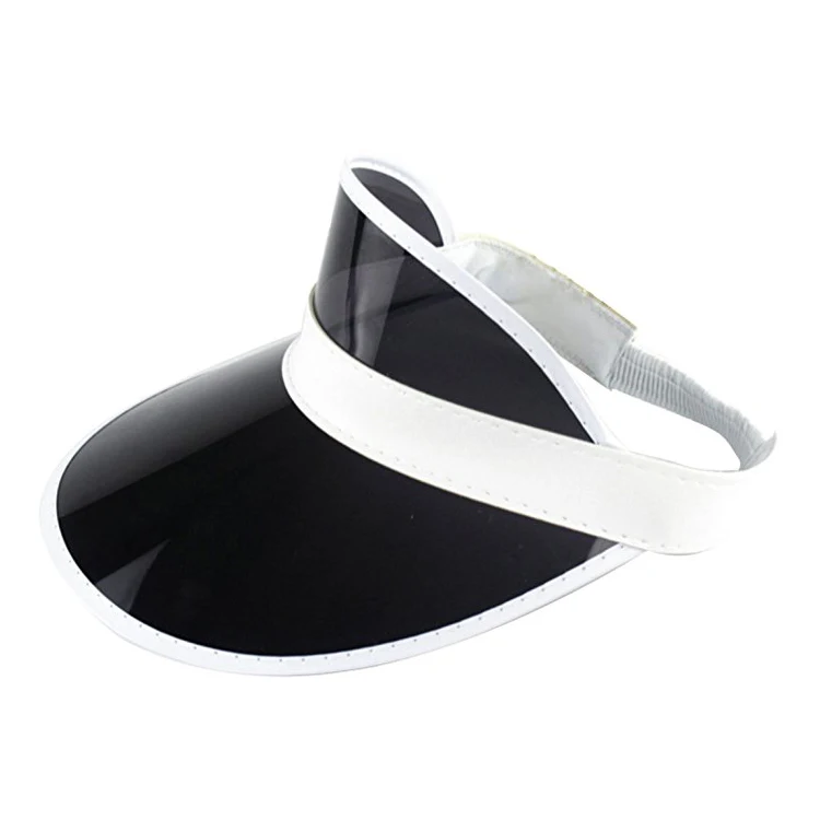 Cheap custom transparent pvc sun visor hat plastic sun visor cap wholesale