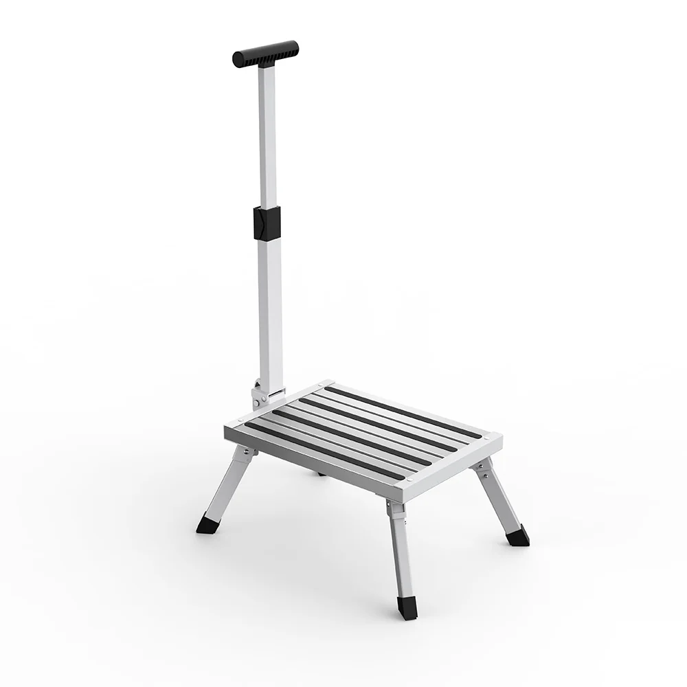 Patent design small storeroom ladder children collapsable stool folaable caravan step stool ladder with handrail