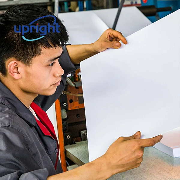 Upright glossy white pvc rigid Offset printing plastic sheet for making cards