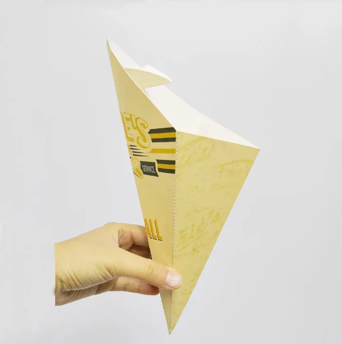 french fries plain container custom printing logo paper packaging french fries cup waffle container with yoghurt