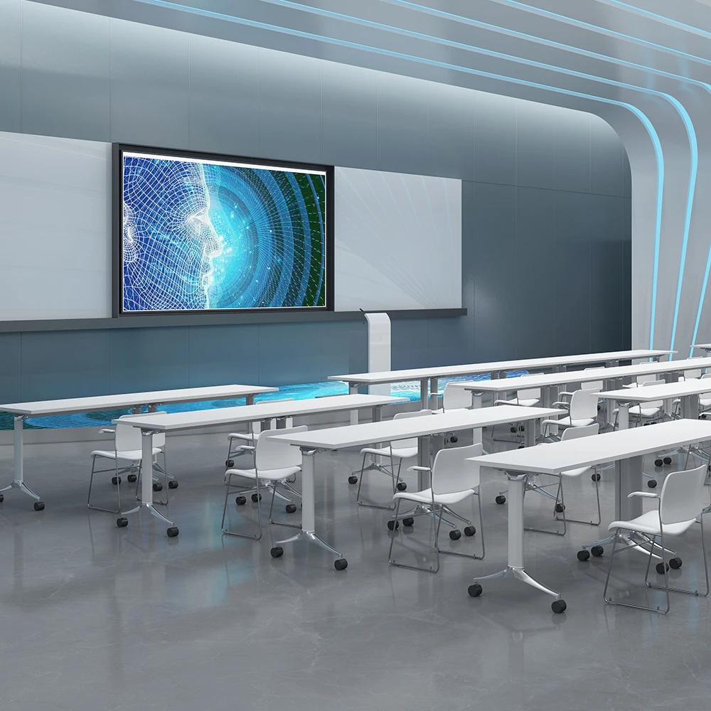 Contemporary Cheap High Gloss For White Color Computer Tables l Shaped Fixed Big Office Desks And Cabinets