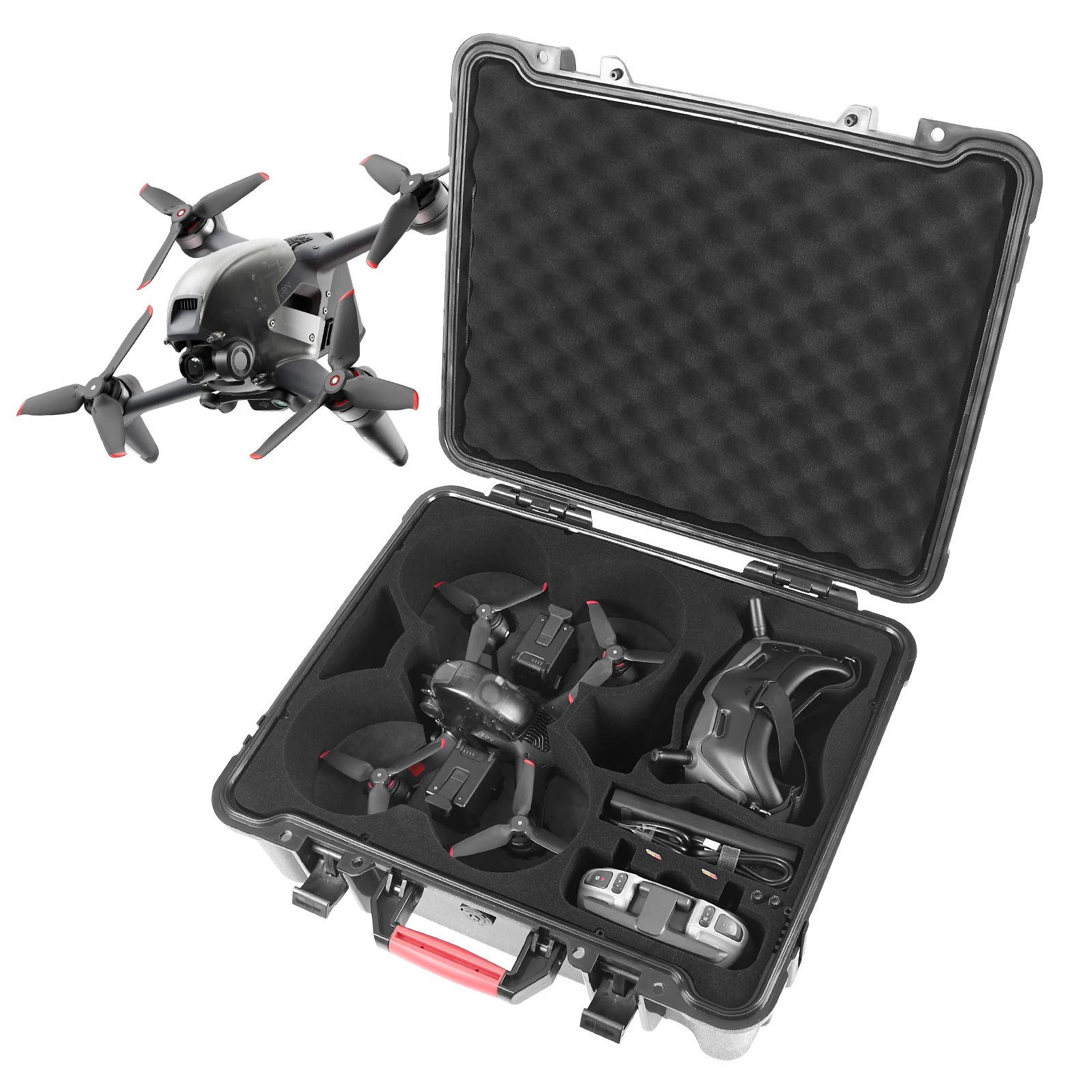 
 Чехол для переноски Sma tree для DJI FPV с аксессуарами, водонепроницаемый Прочный компактный чехол для дрона  
