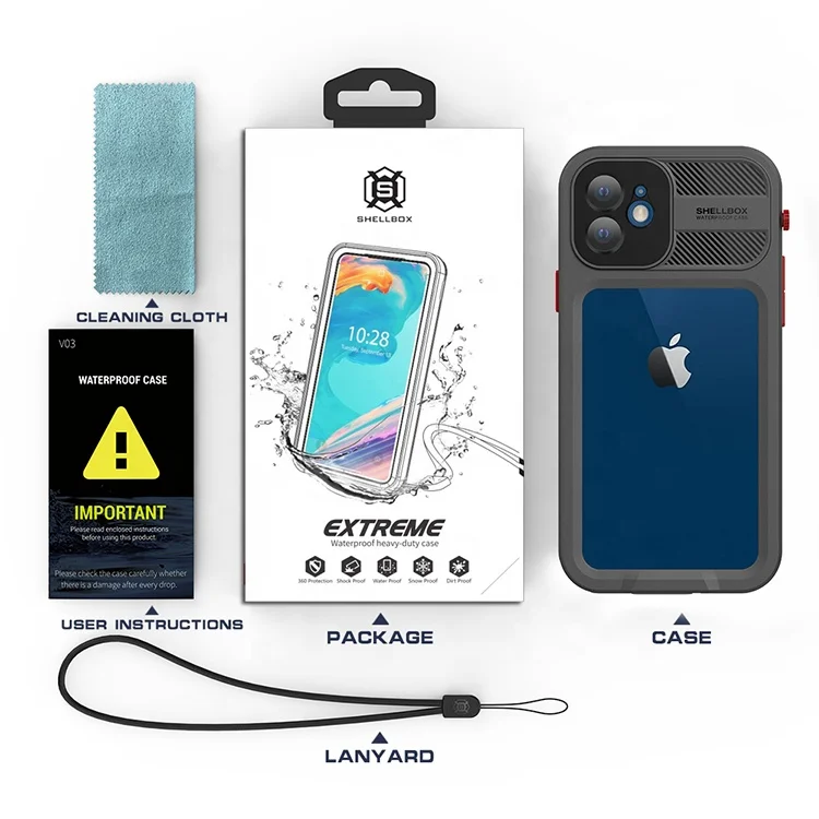 Shellbox wholesale ultra thin NEO serial PC+TPU transparent rear cover water proof case for iphone 12/12 pro/12 pro max