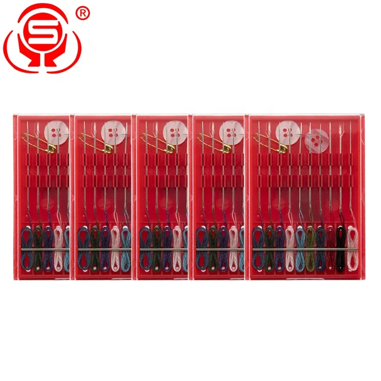 
Custom logo mini diy travel hotel sewing kit / 10 needle and thread sewing kit set 
