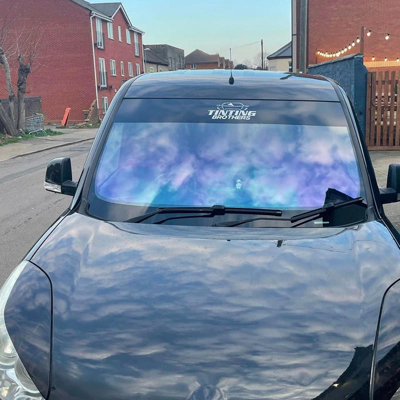 Chameleon Blue Green Red Glass UV Protection Film Window Tint Film VLT 80% Side Windows Solar UV Protection