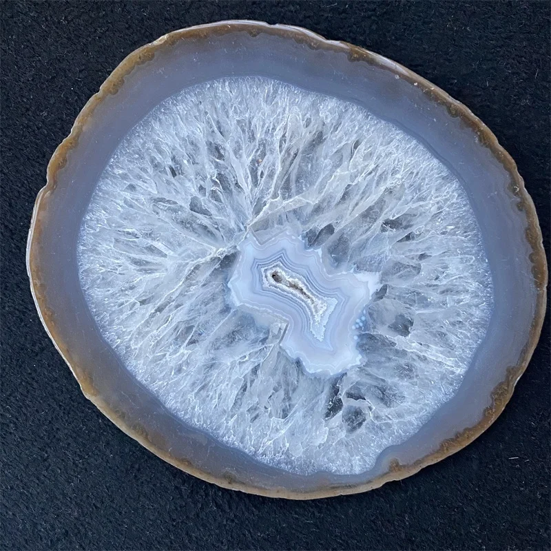hot sale candle holder agate coaster natural white agate slices drinking cup coaster for gift
