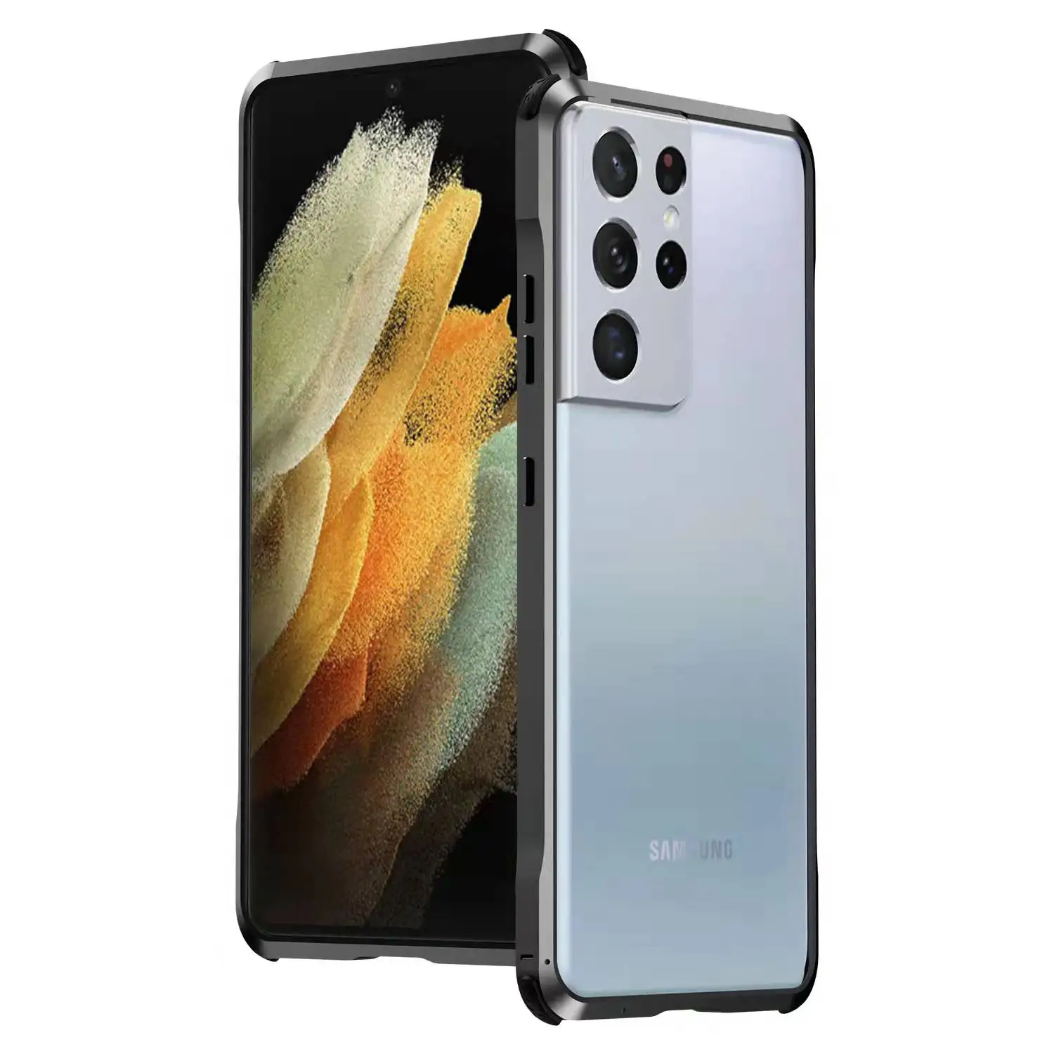 Aluminum TPE Phone Cover Suitable For Sam Sung Metal Frame Protective Phone Case