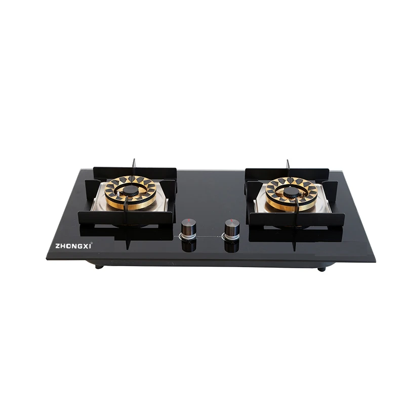 Hot Sale OEM commercial  Build in 7mm Tempered Glass Gas Stove