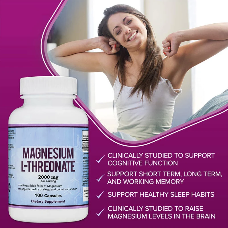 Triple Magnesium Complex Capsules Magnesium Glycinate Malate & Citrate Muscle Relaxation Magnesium Supplement