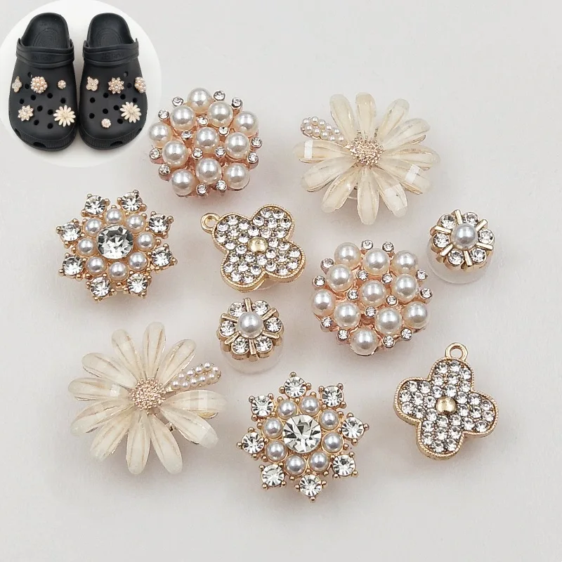 new diy shoe buckle flower shoe flower detachable decorative pendant set