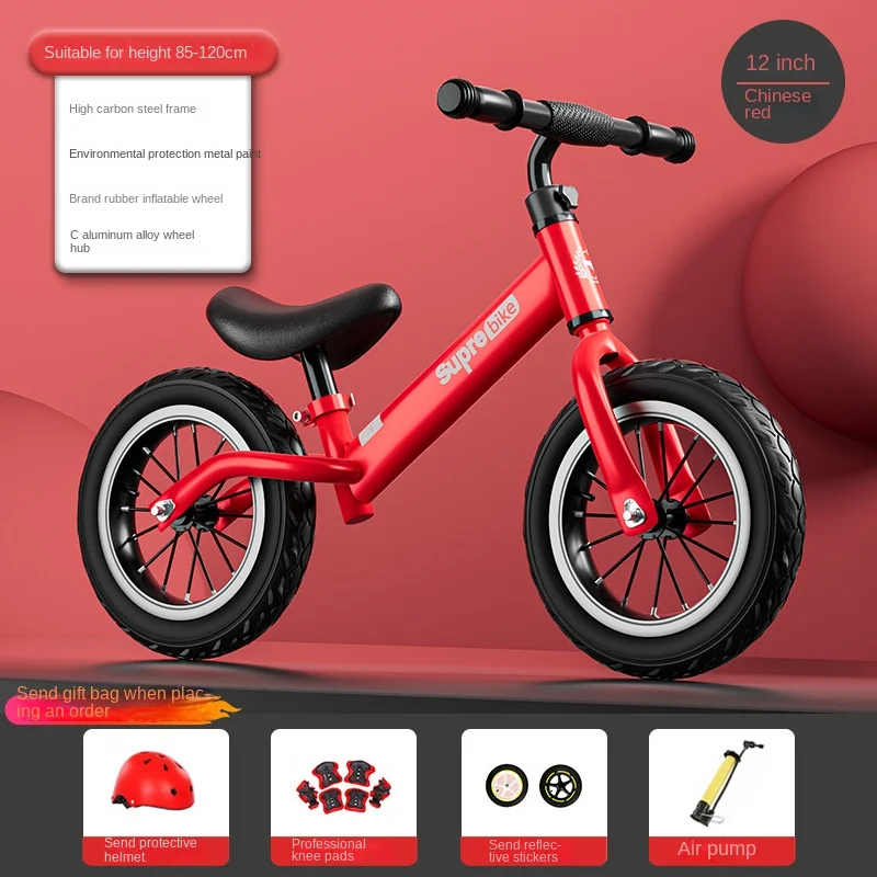 Children Kids Baby Balance Bike 3 - 6 Years 3 PU Wheel No-Pedal Toy Car Toddler Mini Cute Safty Trike
