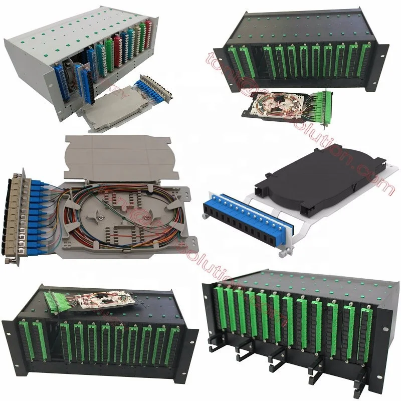 High density 19 23 inch rack mount 4U ODF 144 core  optic fiber terminal box  cable