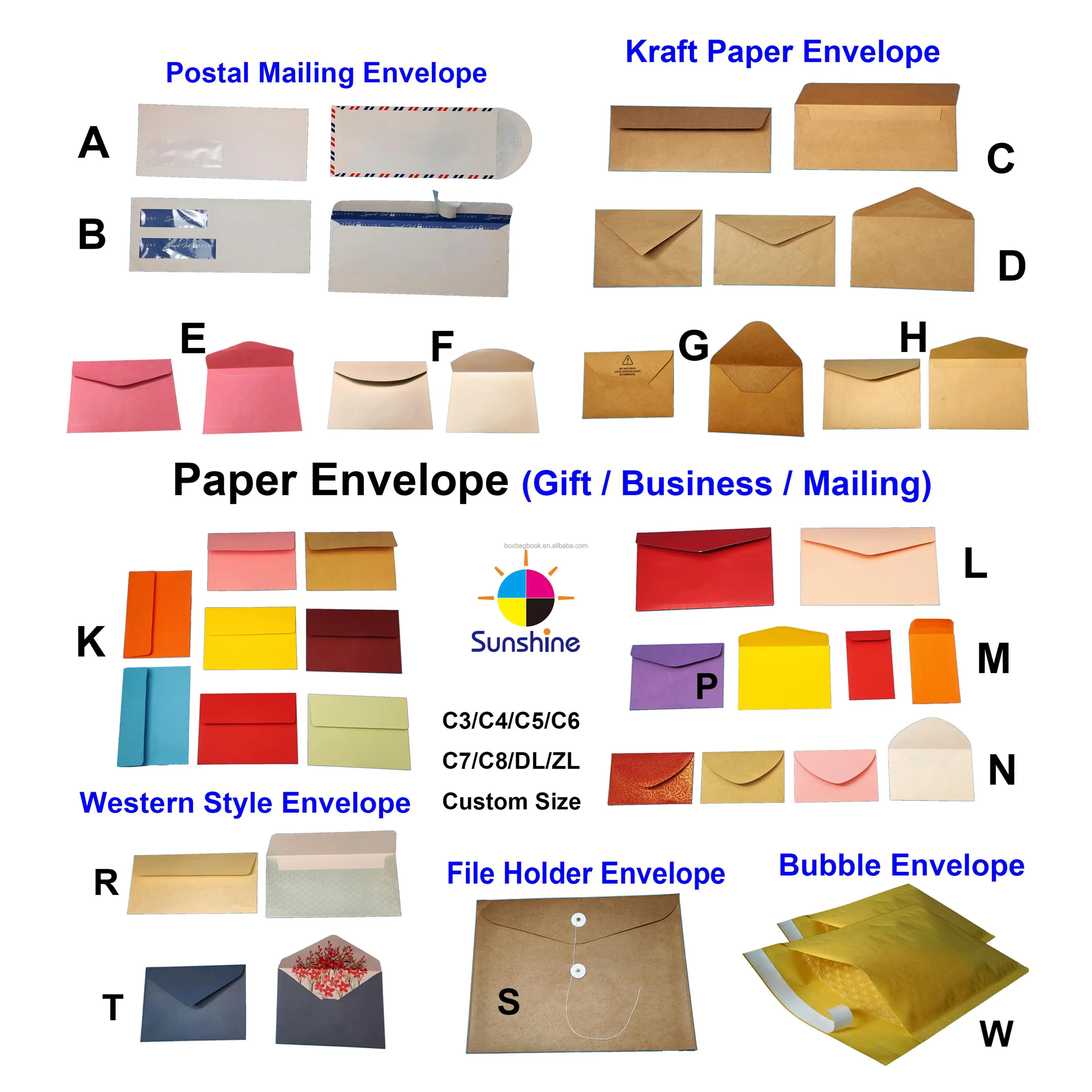 RTS Low MOQ Custom Express Postcard Letter Paper Envelopes Brown Kraft Self Seal Post Express Mailing Mailer Packaging Envelope