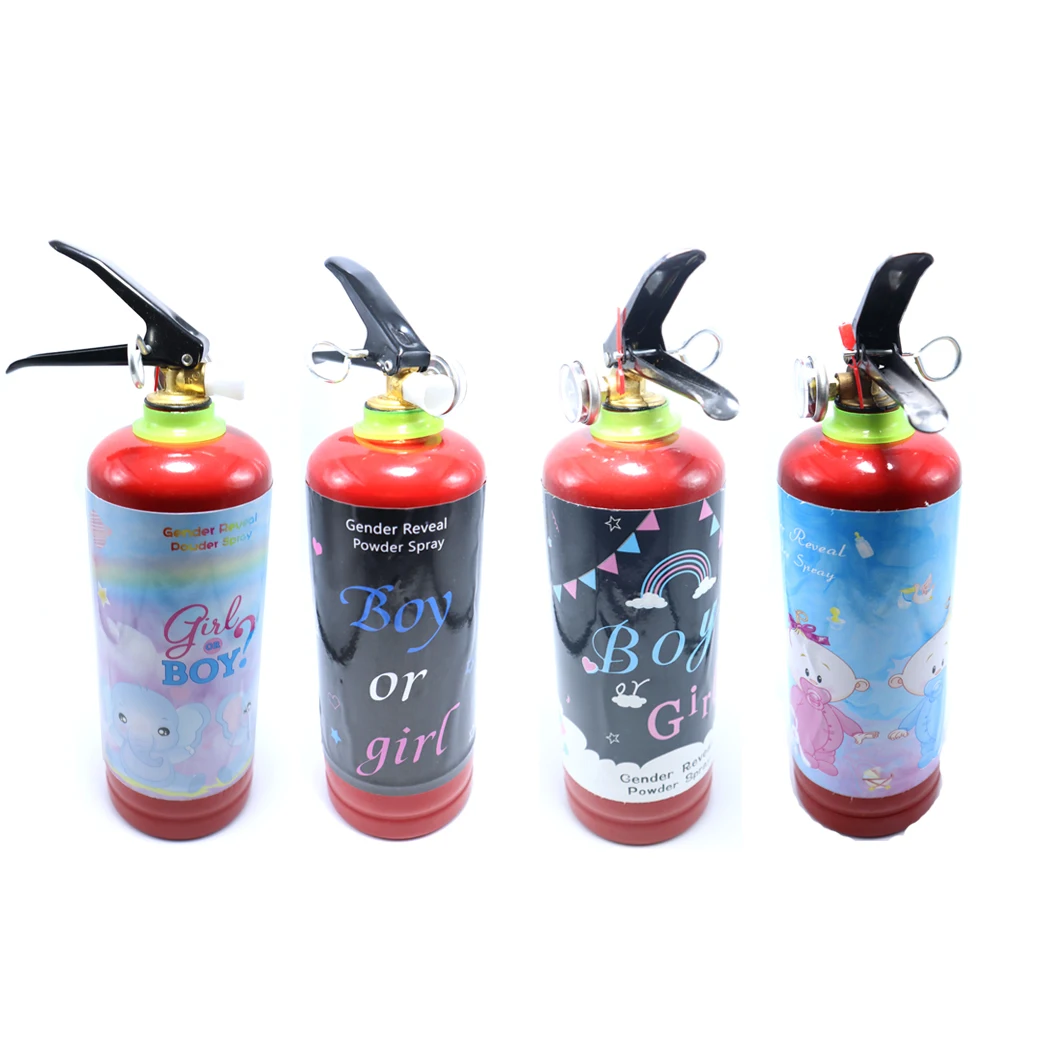 Wholesale Boy Or Girl Gender Reveal Fire Extinguishers Pink Blue Corn Powder Spray Gender Reveal Party Supplies