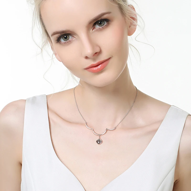  Customized Woman Accessorie 925 Sterling Silver Cable Chain Planet Trendy 3 Layers Gold/Rhodium Plated ZIRCON Pendant