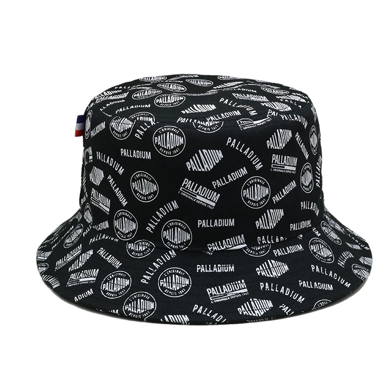factory designer custom fashion 100% cotton printed logo fishing cap bucket hat