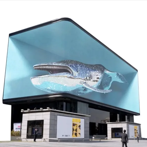 Yake naked-eye 3D led screen outdoor standard Waterproof full color  LED advertising wall  front rear maintenance led display