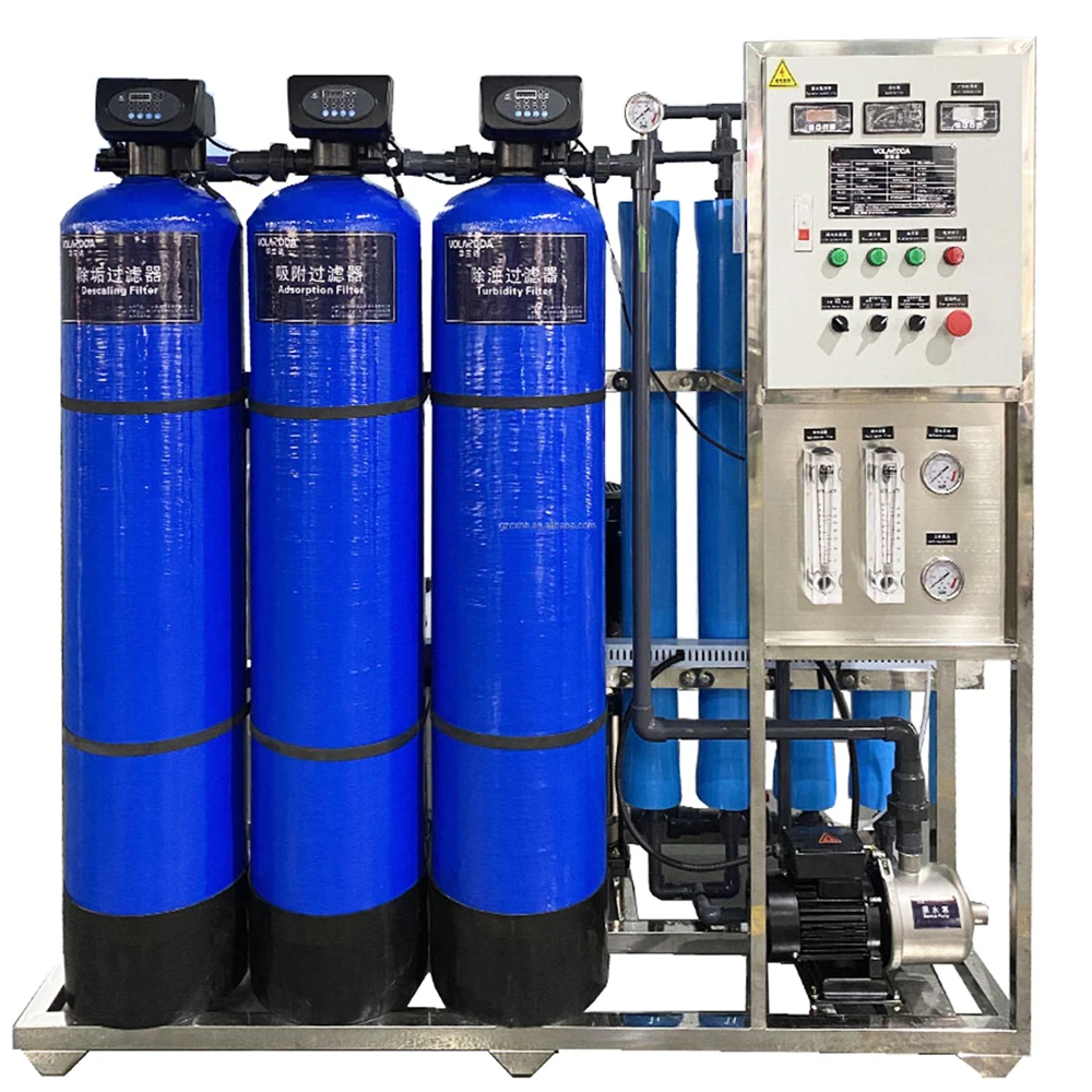 1000Lph Automatic Osmosis Inverse Water Purification Frp Waste/Sea/River Salt Water To Drinking Water Machine