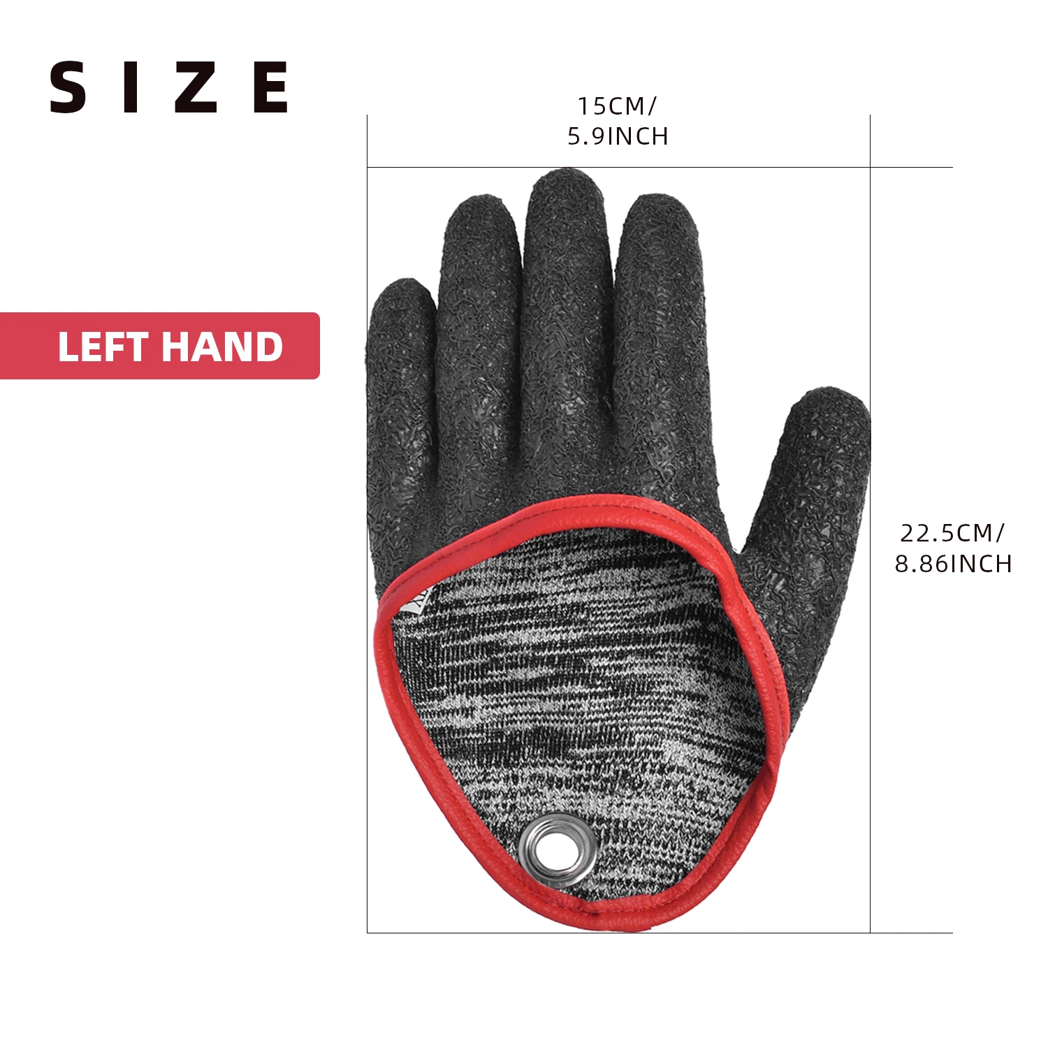 Puncture-proof Gloves for Fly Fishing Waterproof Fish Landing Glove Professional (Left&Right Hand)