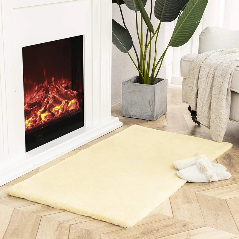 Polyester Fine Yarn Faux Rabbit Fur 500g 600g 800g 1000g 1200g Non slip backing Carpet Rugs for Home Living Room