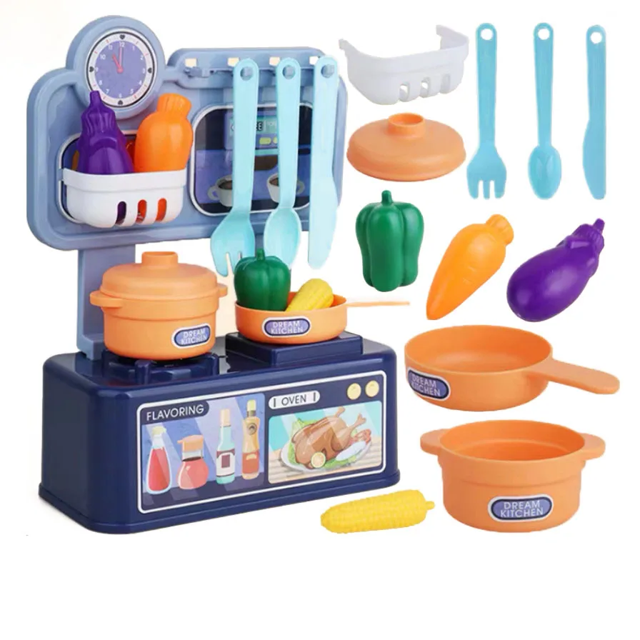 2021 New Arrival Kitchen Set For Kids Girls Mini Simulated Cooking Dining Table