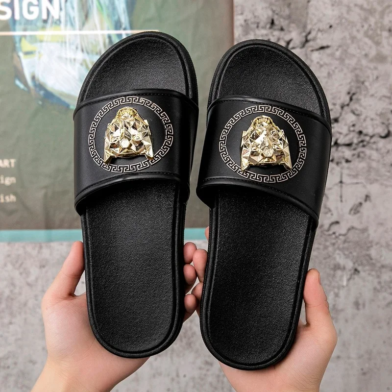 
Slippers PVC Letter Men slides footwear outdoors slides slippers flip flops 
