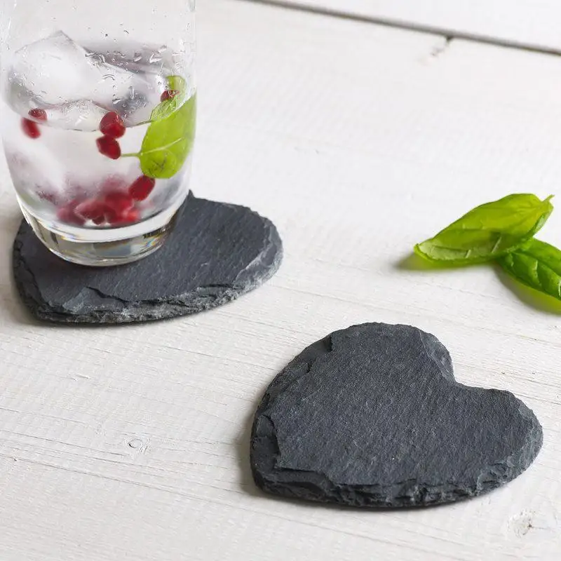 Heart shaped slate plate