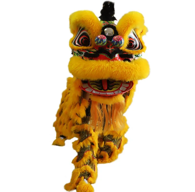 Lion Dance Chinese Normal Size Two People Wearing Lion Dance Costume For Children Lion Dance Party Carnival