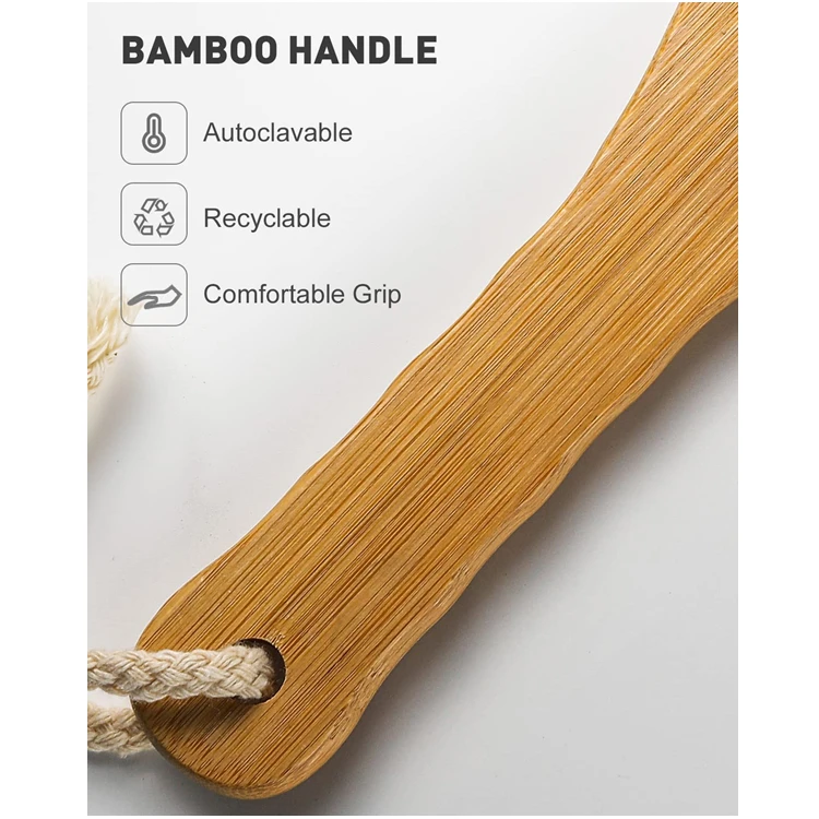 Glass Foot File With Mirror Foot Scrubber for Dead Skin With Bamboo Handle