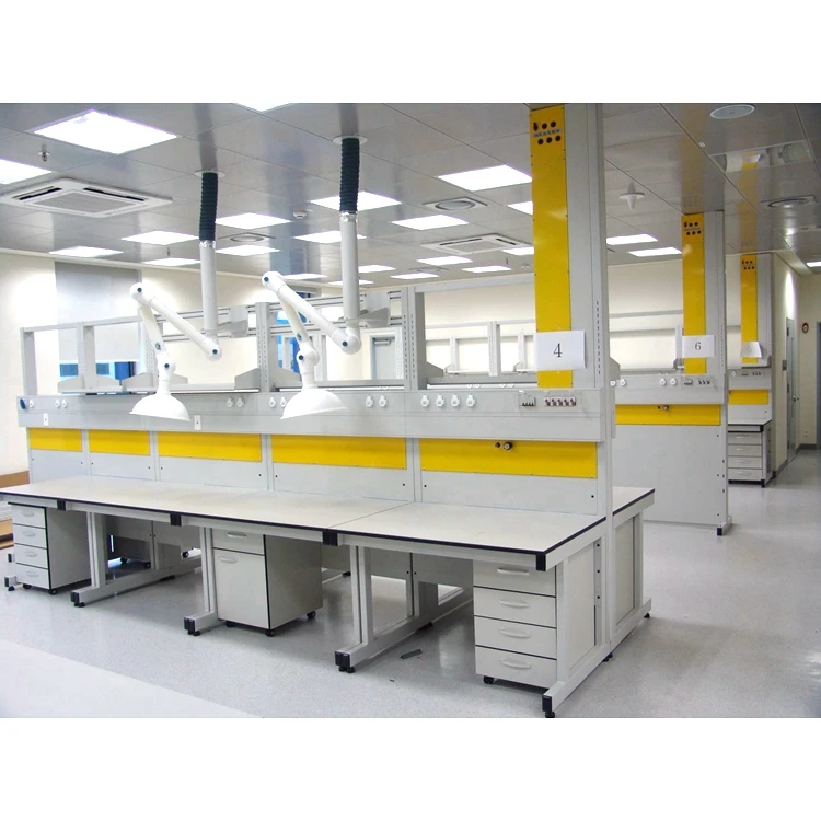 Школьная лабораторная мебель металлическая Рабочая скамья лабораторный стол с шкафами