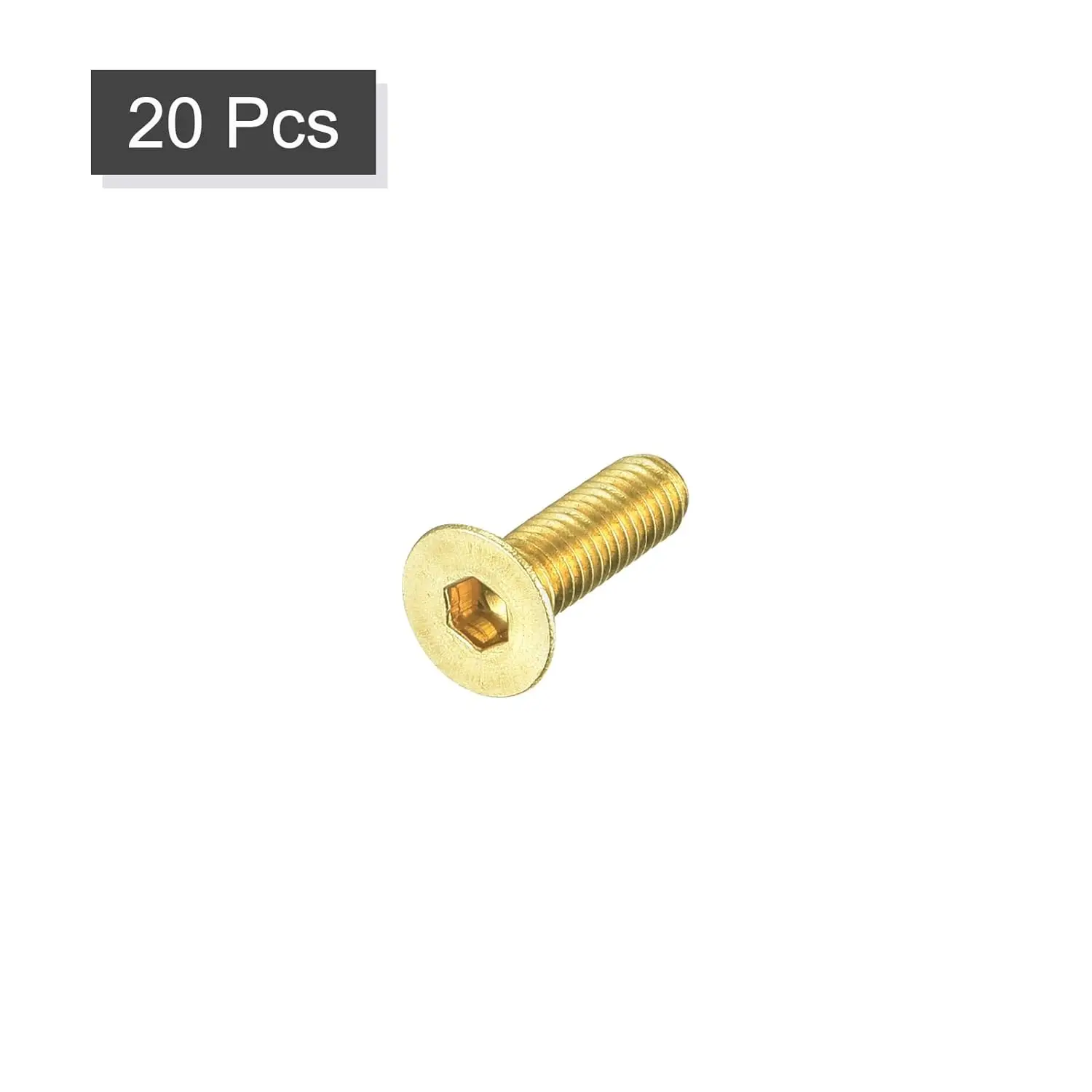 Wholesale Factory Price Flat Head Socket Cap Screws, M3-0.5 x 10mm Brass Inner Hex Drive Fasteners Bolts