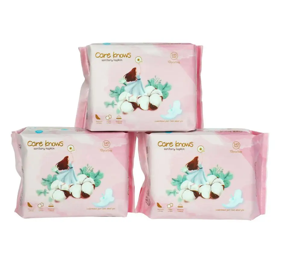 12 pcs sanitary pads cotton disposable feminine sanitary napkins for heavy flow blood night