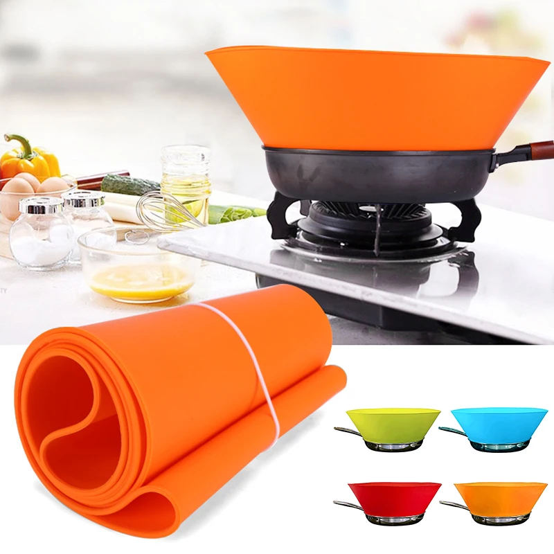 Creative product suitable for multi-functional high temperature resistant dirt and easy to store silicone oil splash cover