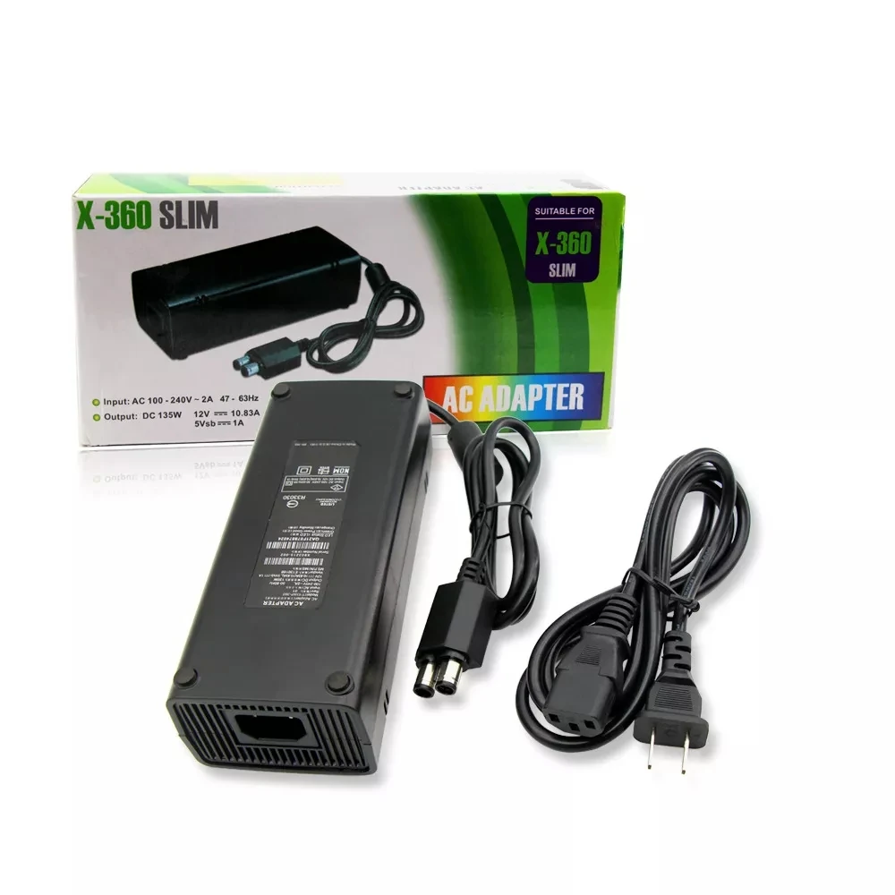 X-360 Slim EU US UK PLUG AC Adapter Power Supply Cord Charger for Xbox 360 Silm Console AC Power Adapter