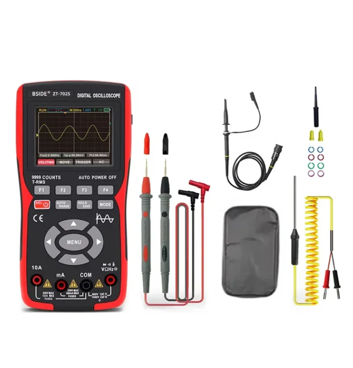 BSIDE ZT-702S 2In1 Digital Oscilloscope Multimeter Real-time Sampling Rate 48MSa/s True RMS 1000V Professional Tester